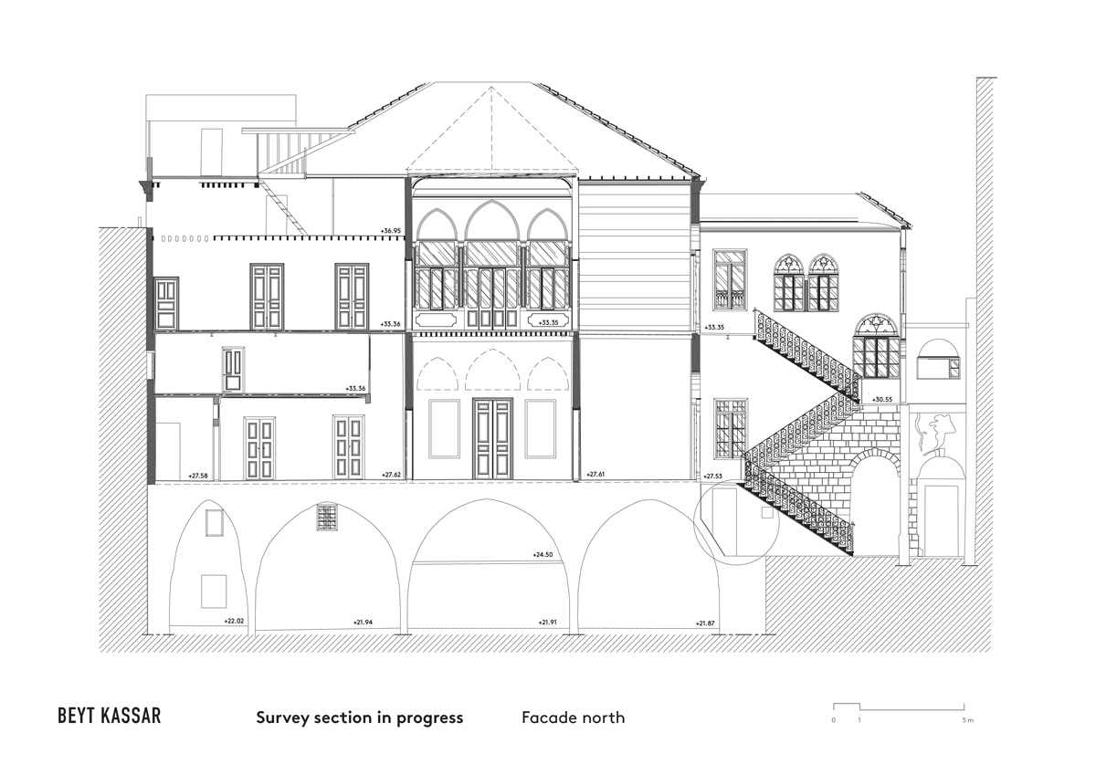 BEYT-KASSAR_survey-section-in-progress_facade-north