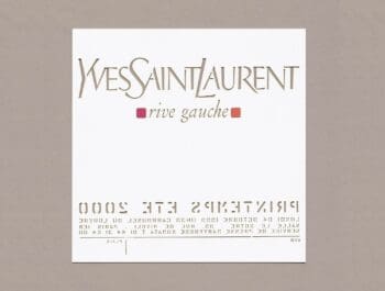 Ich&Kar dessine un carton d'invitation à la collection printemps été 2000 d'Alber Elbaz pour Yves Saint Laurent Rives Gauche.