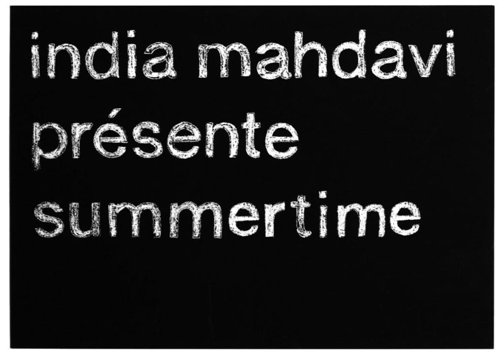 Carton d'invitation, India Mahdavi présente Summertime, effet craie et ardoise, design IchetKar