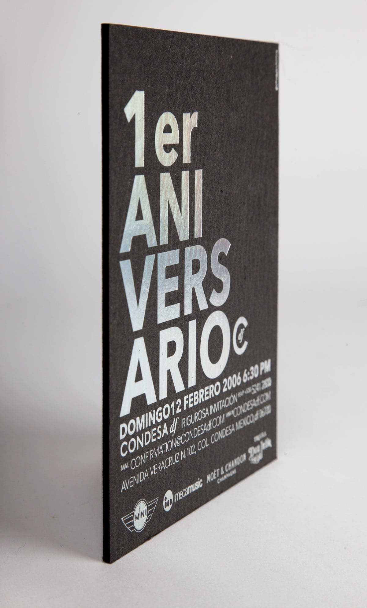 condesa carte anniversaire meet la pinata lune impression argent