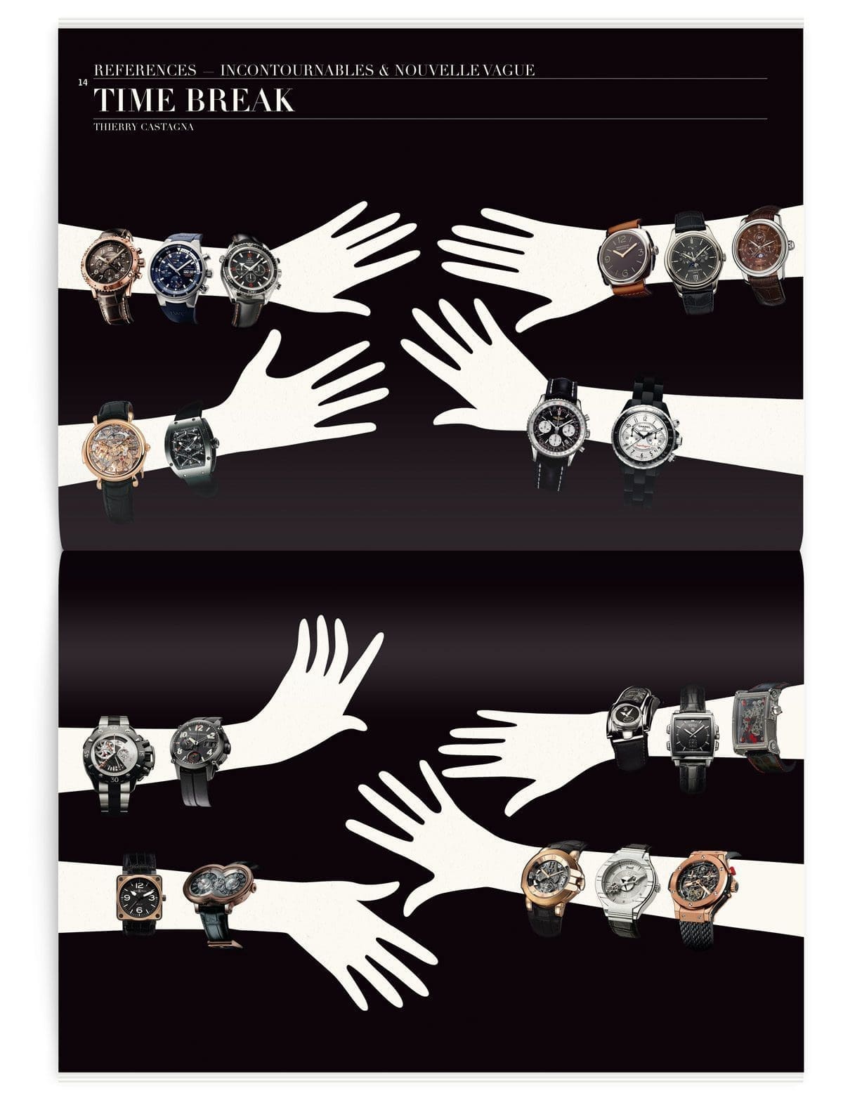 Montres incontournables et style nouvelle vague, montres de marque pour le magazine Iconofly, revue d’art, design IchetKar