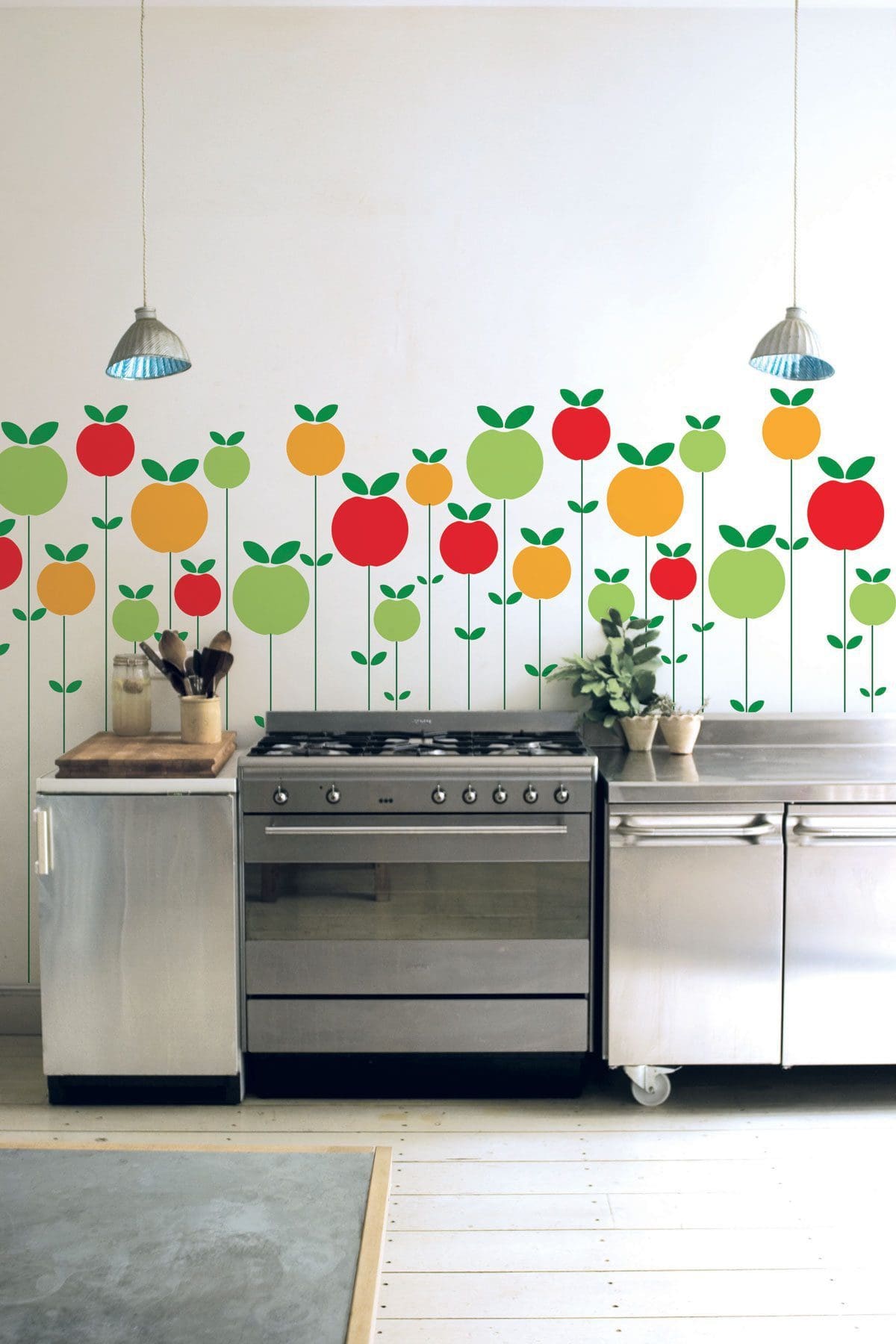 Wallstickers Domestic, pom pom pom, plein de pommes a coller, design IchetKar