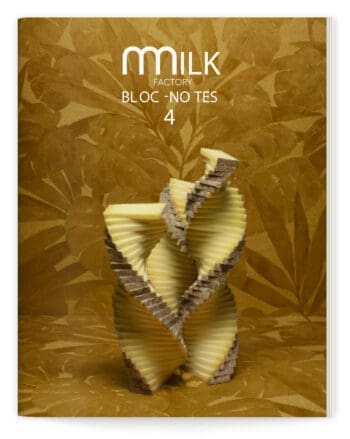 couverture de bloc note 4, Ich&Kar initie la série "Pièces montées" pour la Milk Factory : sculptures fromagères, une architecture gastronomique inédite