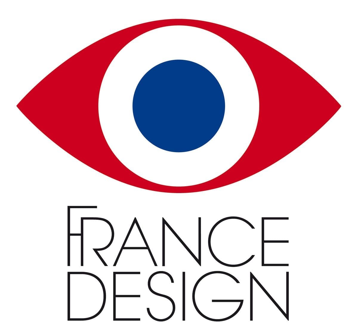 Identité visuelle de France Design, un oeil tricolore, une nouvelle cocarde pour la création française à Milan, design Ich&Kar