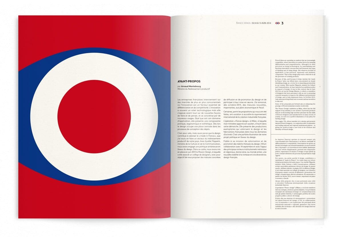 Catalogue de l'évènement France Design 2014, signé Ich&Kar