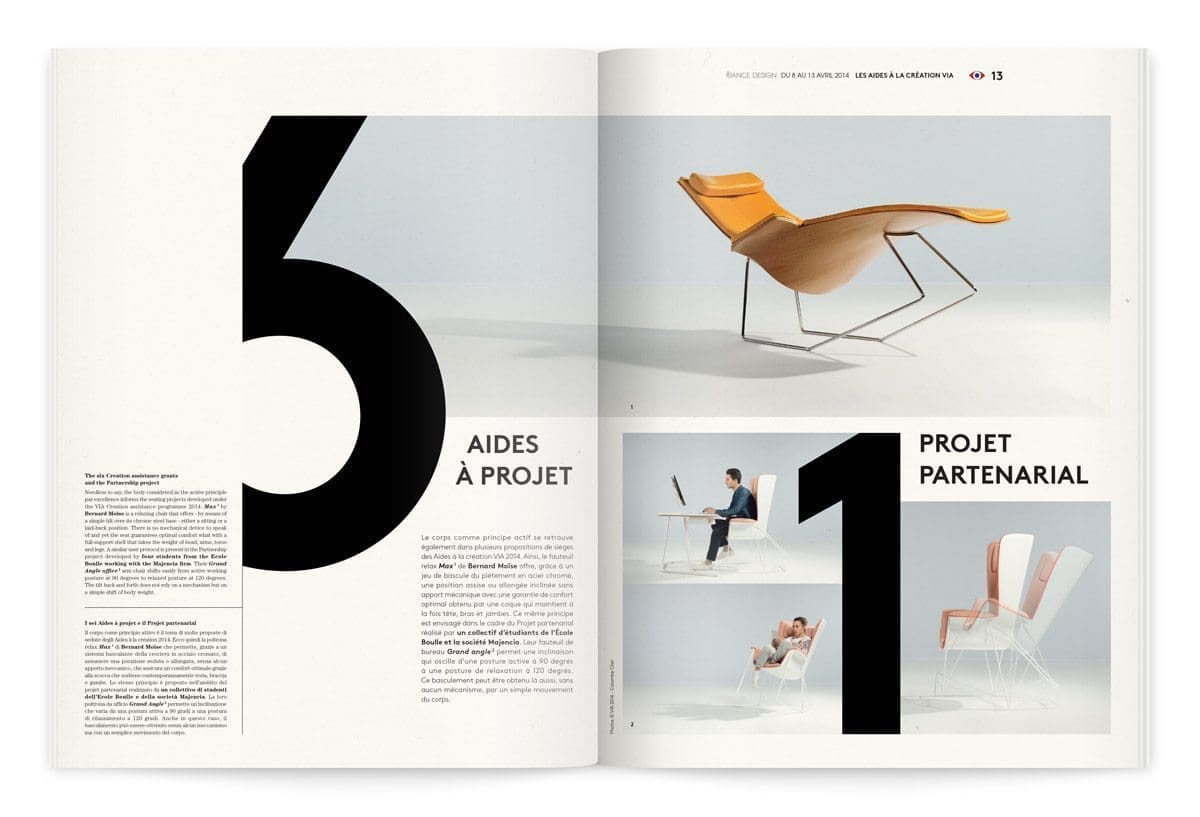 Catalogue France Design 2014 à Milan, 6 aides à projet et un projet partenarial, design Ich&Kar
