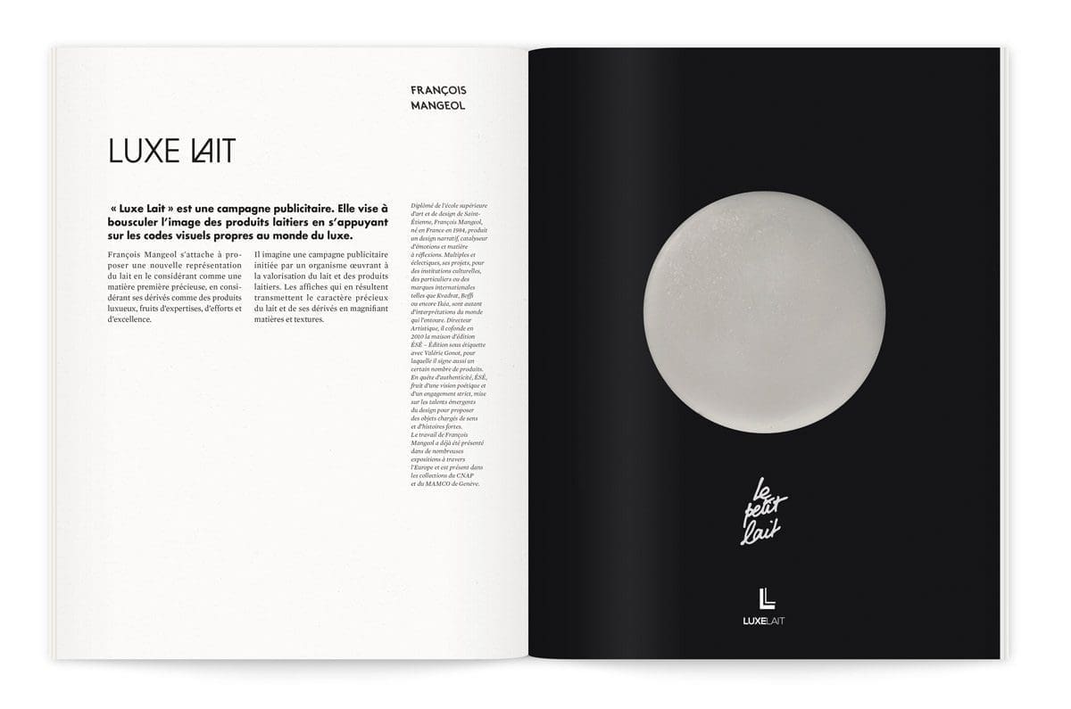 campagne de François Mangeol pour l'exposition Milk Lab, catalogue signé IchetKar