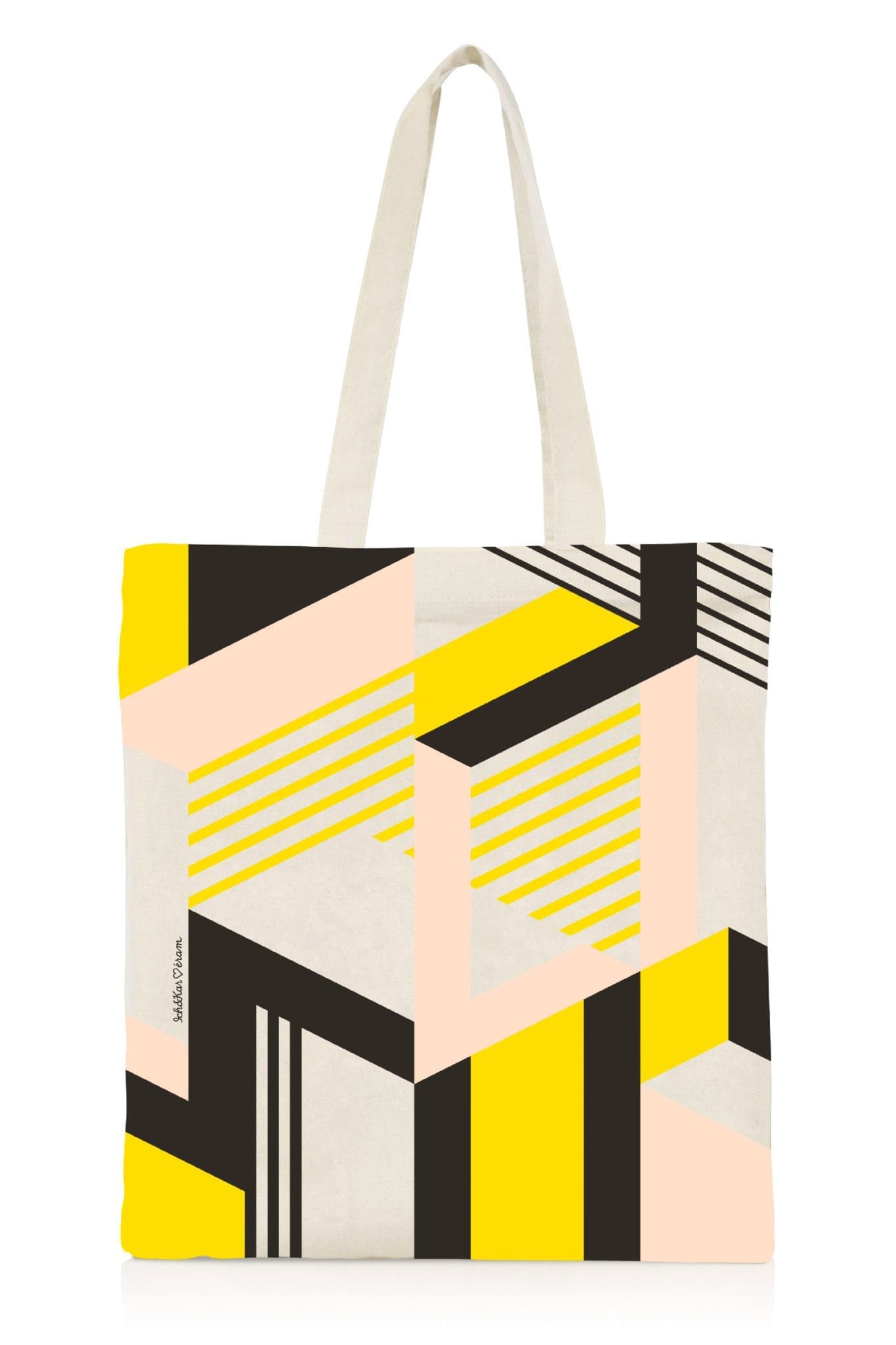 Le tote bag dessiné par IchetKar pour la rentrée graphique d'Éram, design IchetKar