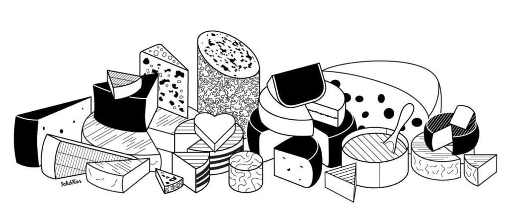 illustration plateau fromage ichetkar french cheese board