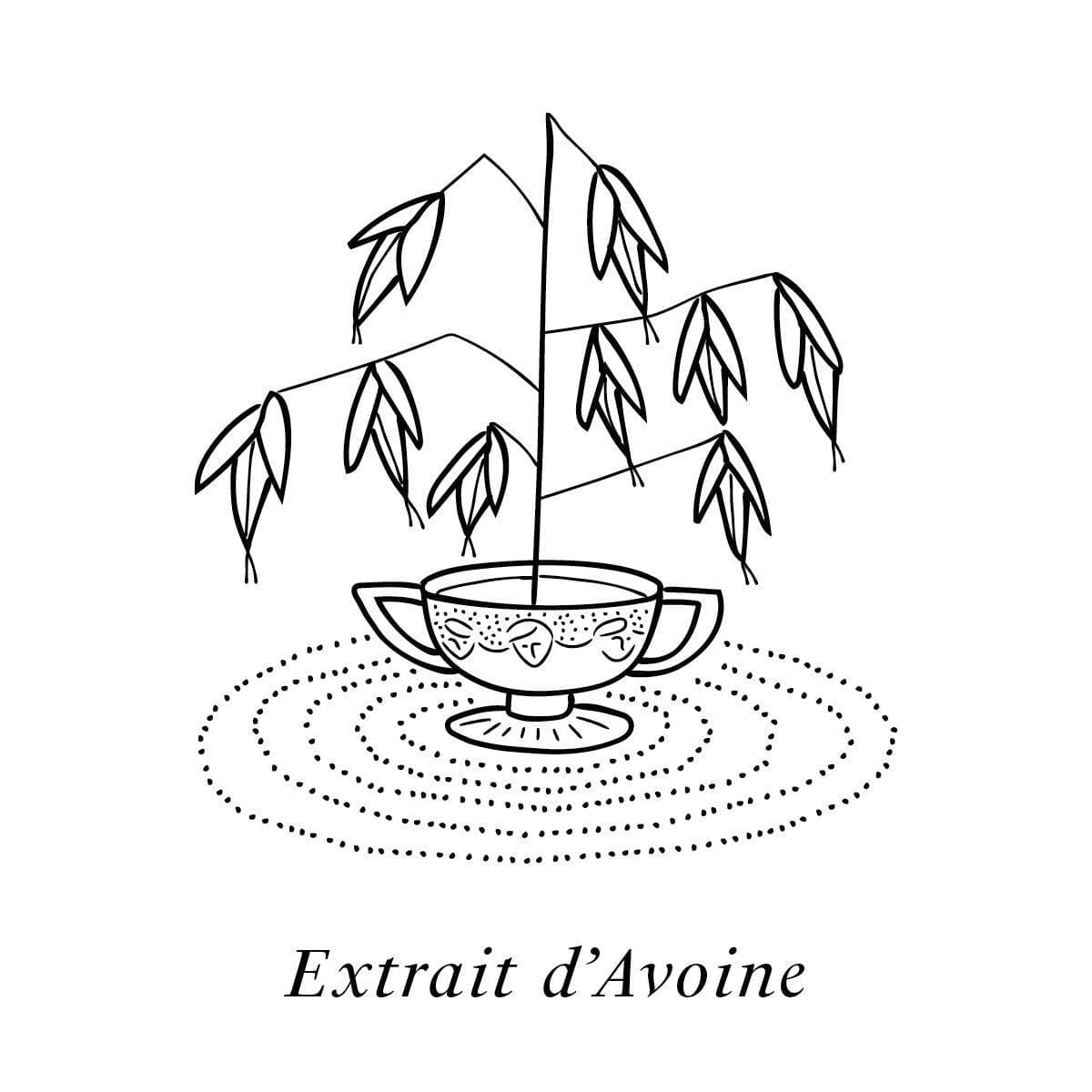 L'extrait d'avoine illustré par IchetKar, un des 19 actifs de la crème de jour et de nuit Claudius N°1
