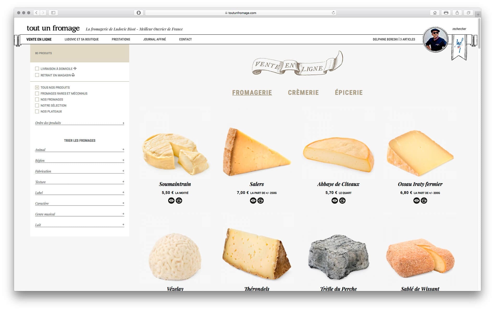 tout un fromage vente en ligne page produits épicerie miel hédène