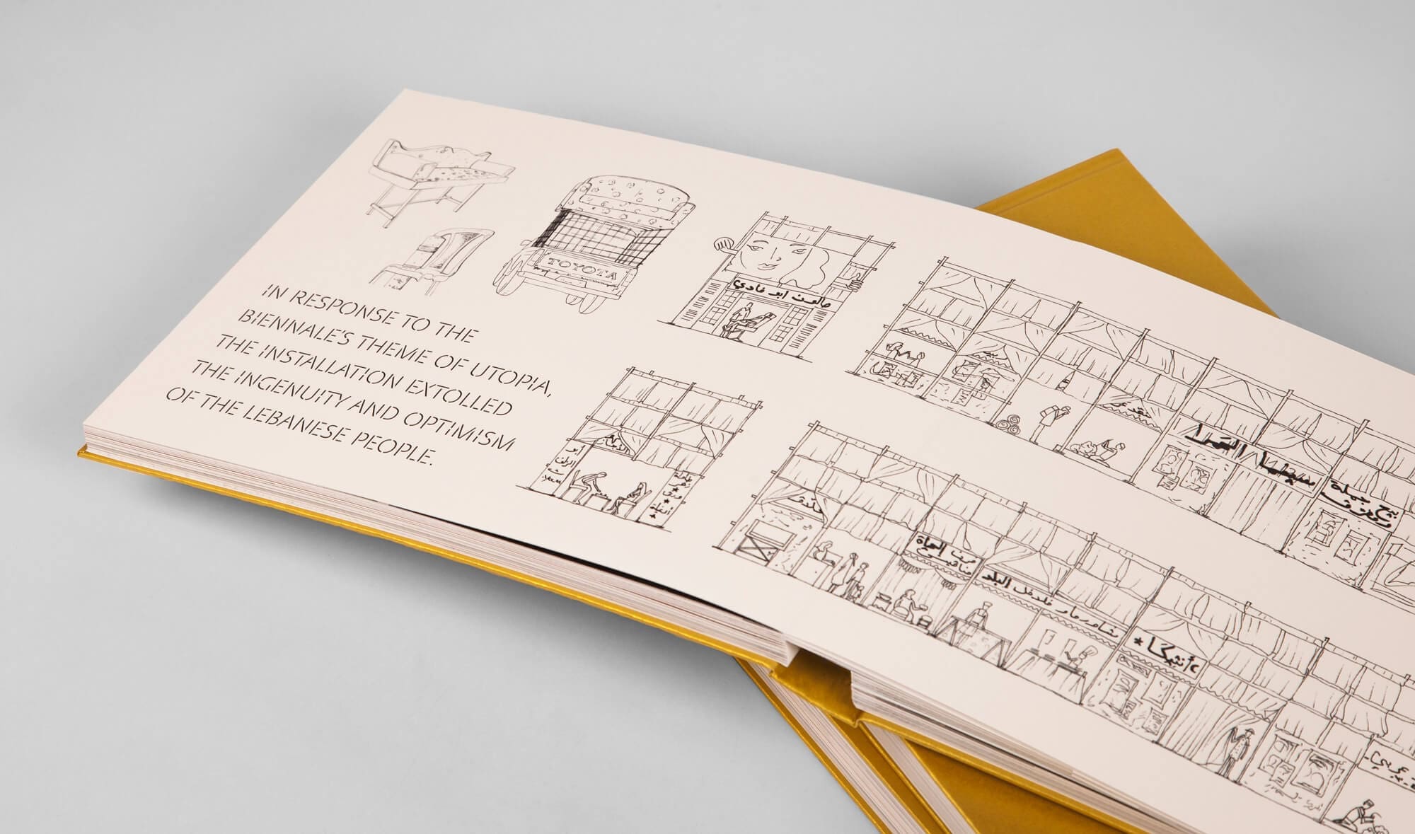 une page de croquis de l'architecte ponctue le livre dessiné par ichetkar