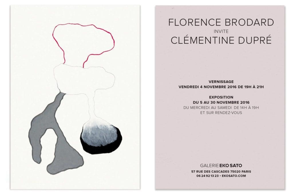 florence brodard et Clémentine dupré sont invitées pour leur exposition a la galerie EKO SATO