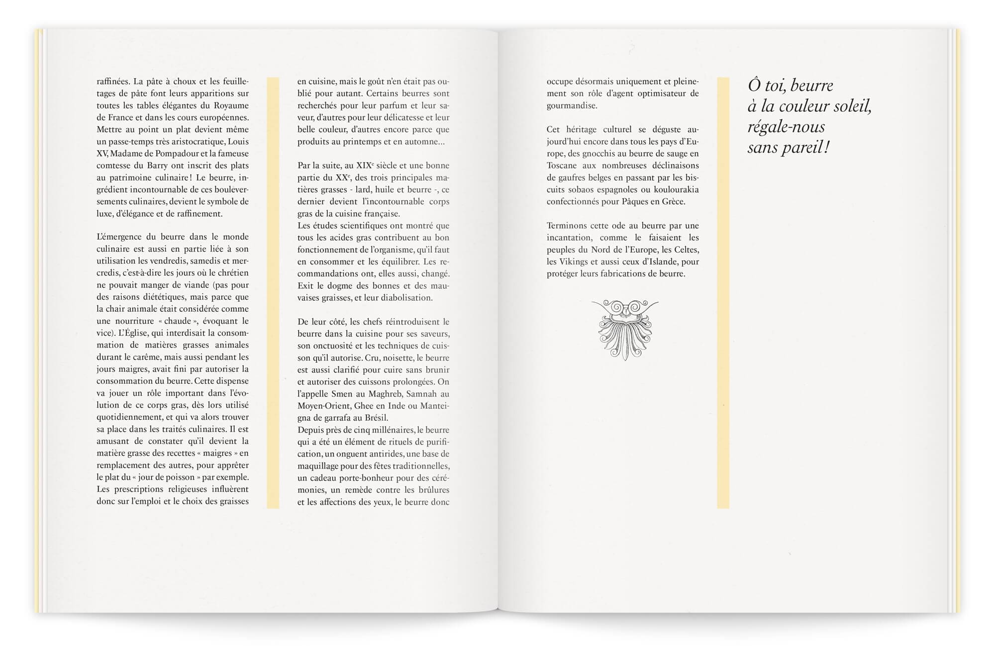 helena ichbiah compose pour cette brochure une mise en page raffinée et chic avec des choix typographiques soignés