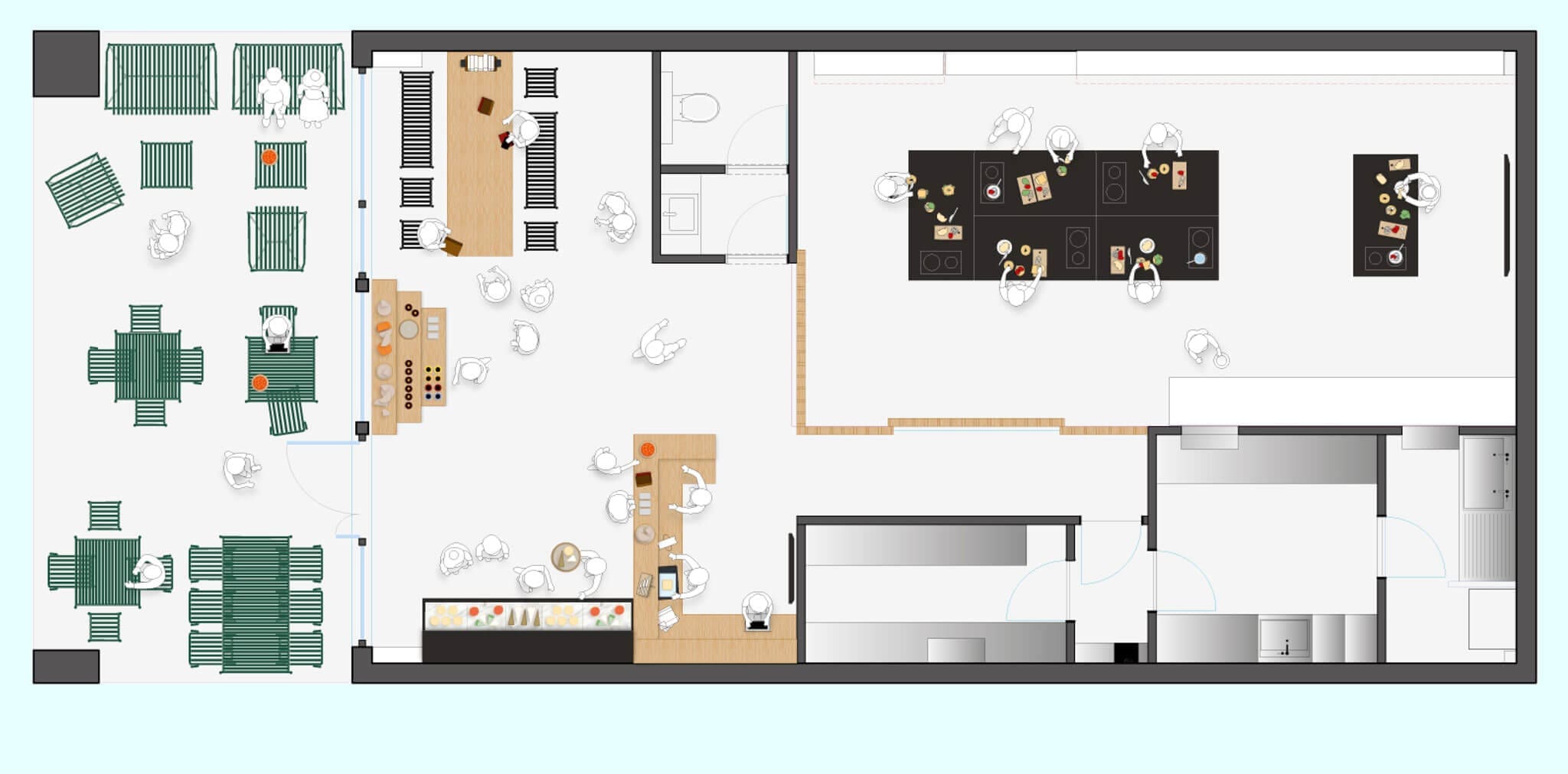 crêperie plan d'usage vente worship cuisine ichetkar