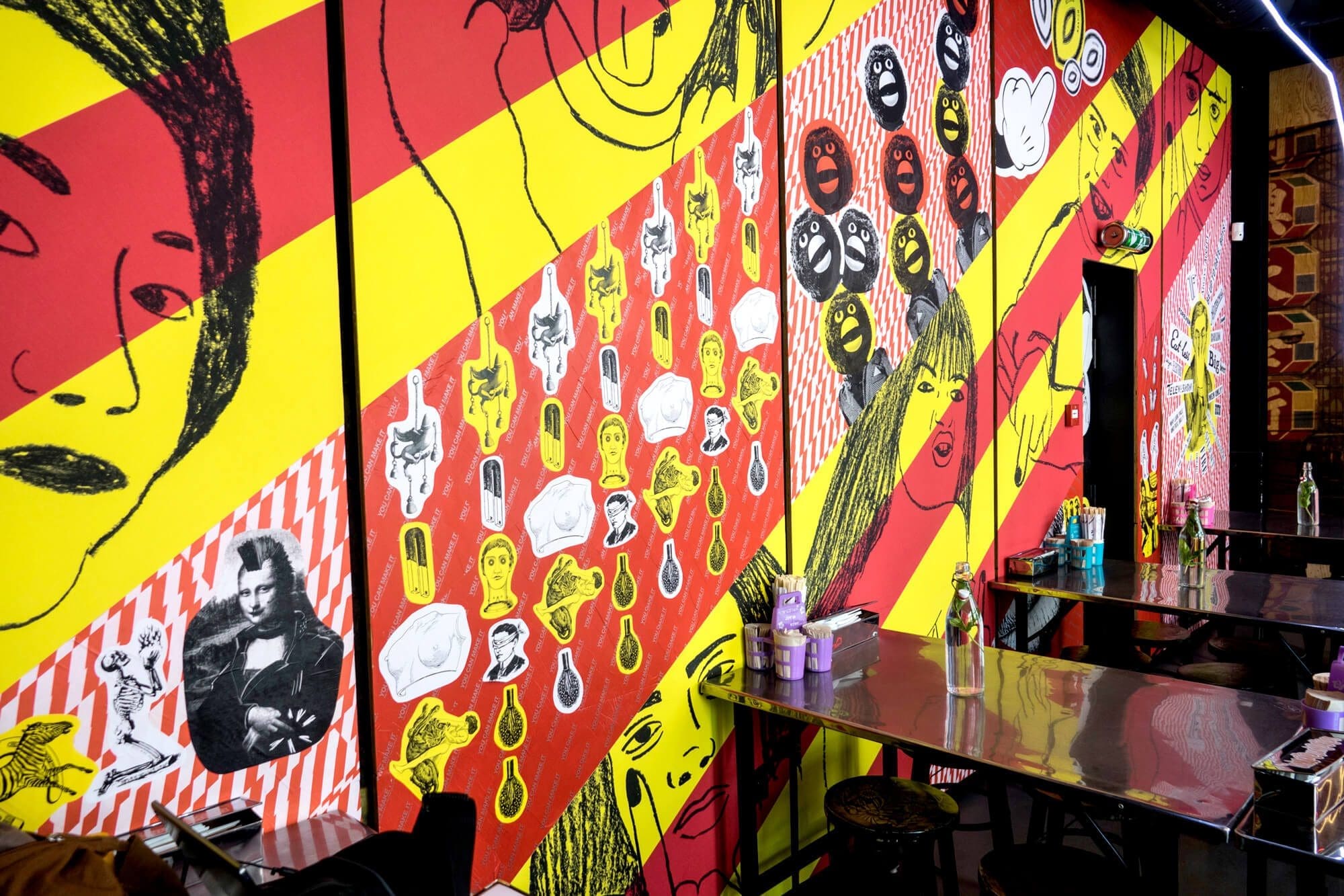photo de la frise du restaurant street bangkok par le studio de graphisme ichetkar