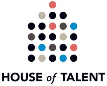Logo pour HOUSE of TALENT! Une maison pour le talent, avec autant de talents que de points ! Ich&Kar dessine un logotype pétillant, et pop pour la galerie numérique…