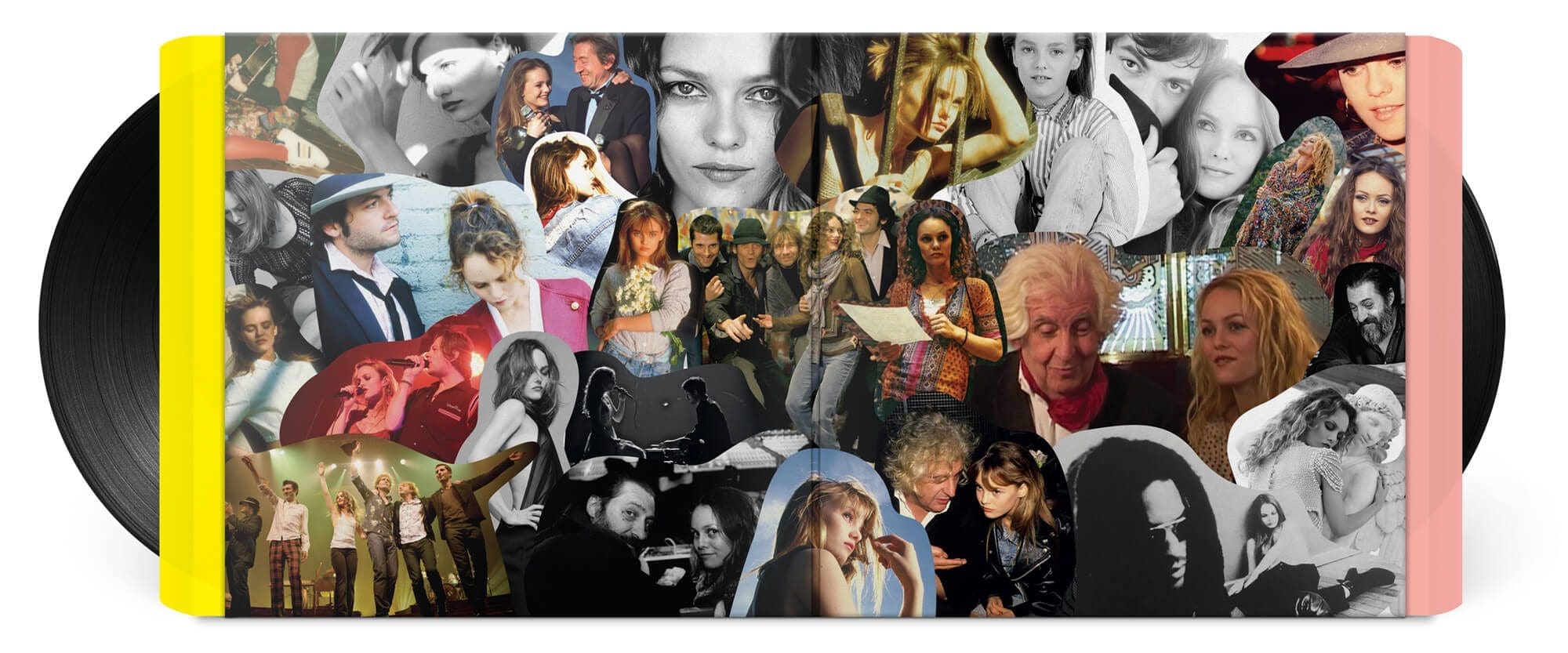 Double vinyle du best of Vanessa Paradis, collage photo inédit de Joe le taxi à Divinidylle, design IchetKar