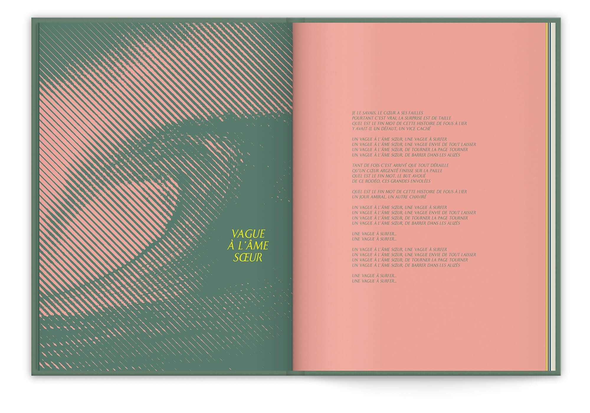 Le single Vague à l'âme soeur, titre inédit lors de la sortie du best of 2019 de Vanessa Paradis, Image tramé et design IchetKar