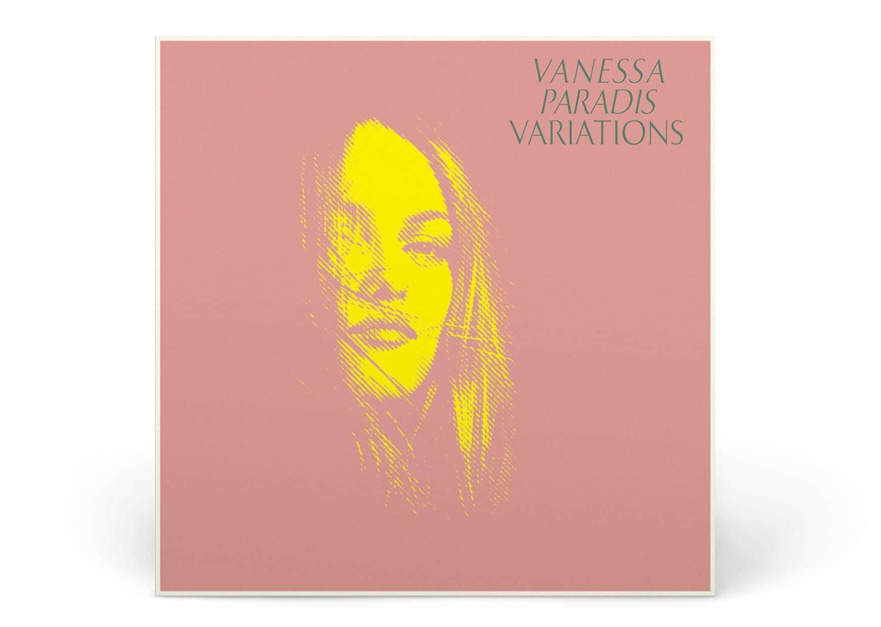Couverture du double vinyle, Variations de Vanessa Paradis en édition limitée, portrait tramé, design vintage par IchetKar
