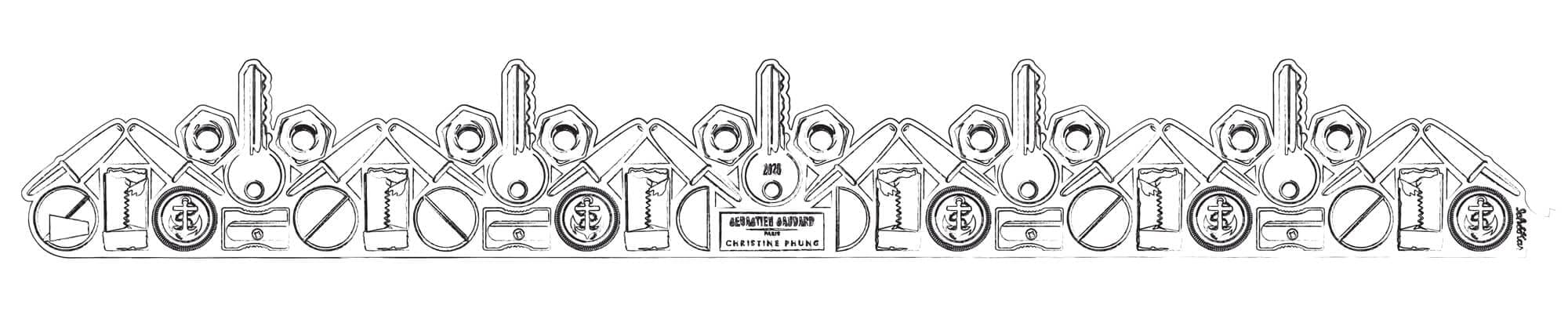 Dessin de la couronne pour la galette des rois de Sebastien Gaudard, design IchetKar