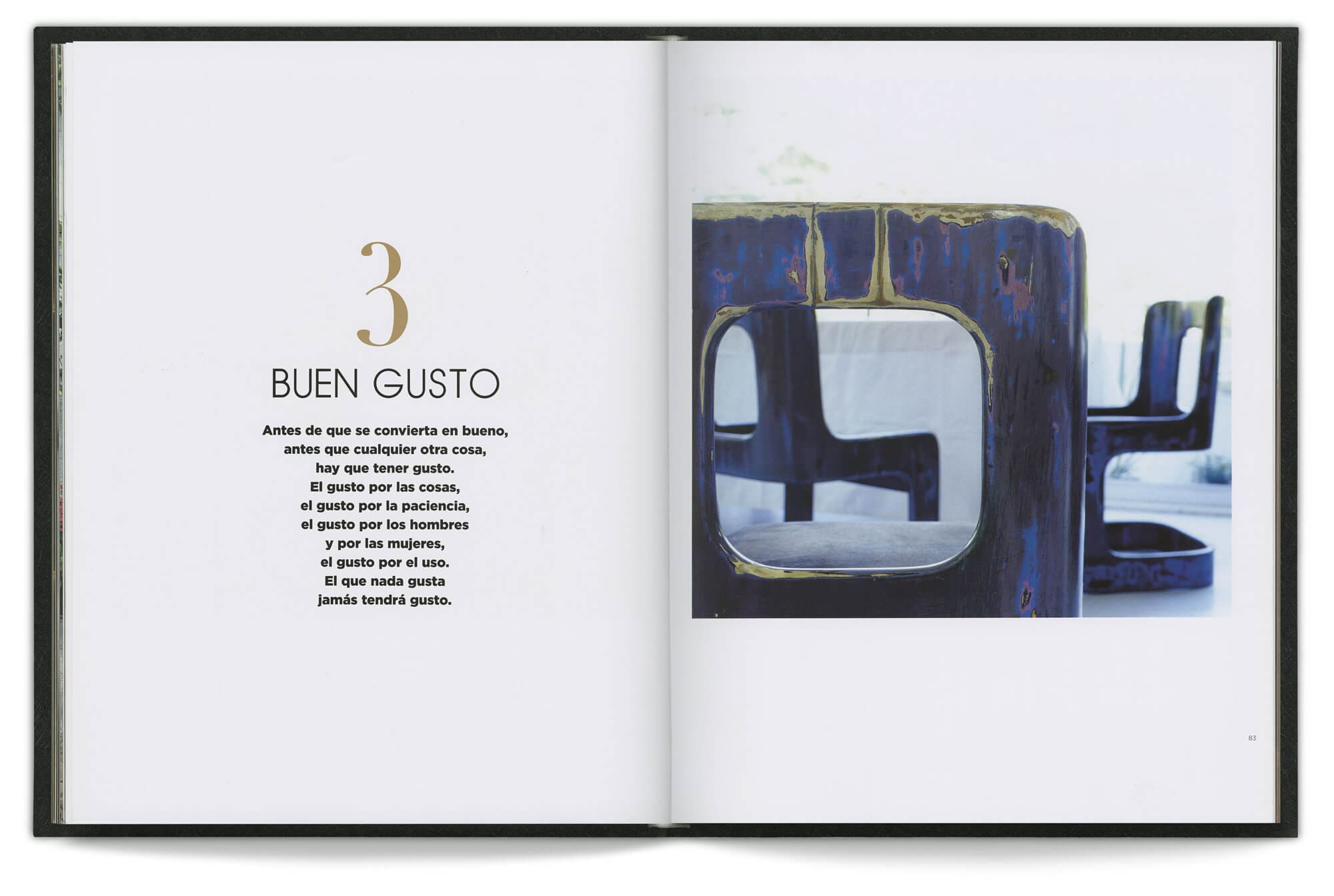 double page du livre Chic by accident introduisant le chapite 3 sur le "bon gout", design Helena Ichbiah