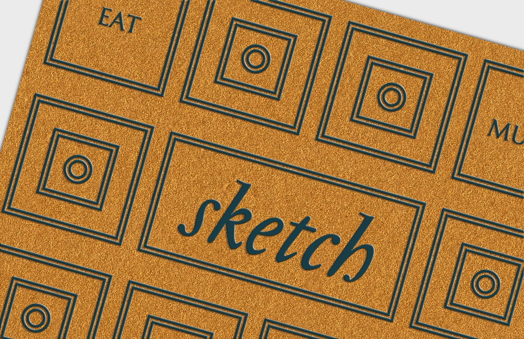 La carte de visite du restaurant Sketch à Londres, belle fabrication, papier GF smith Gold et impression pantone raised, design ichetkar