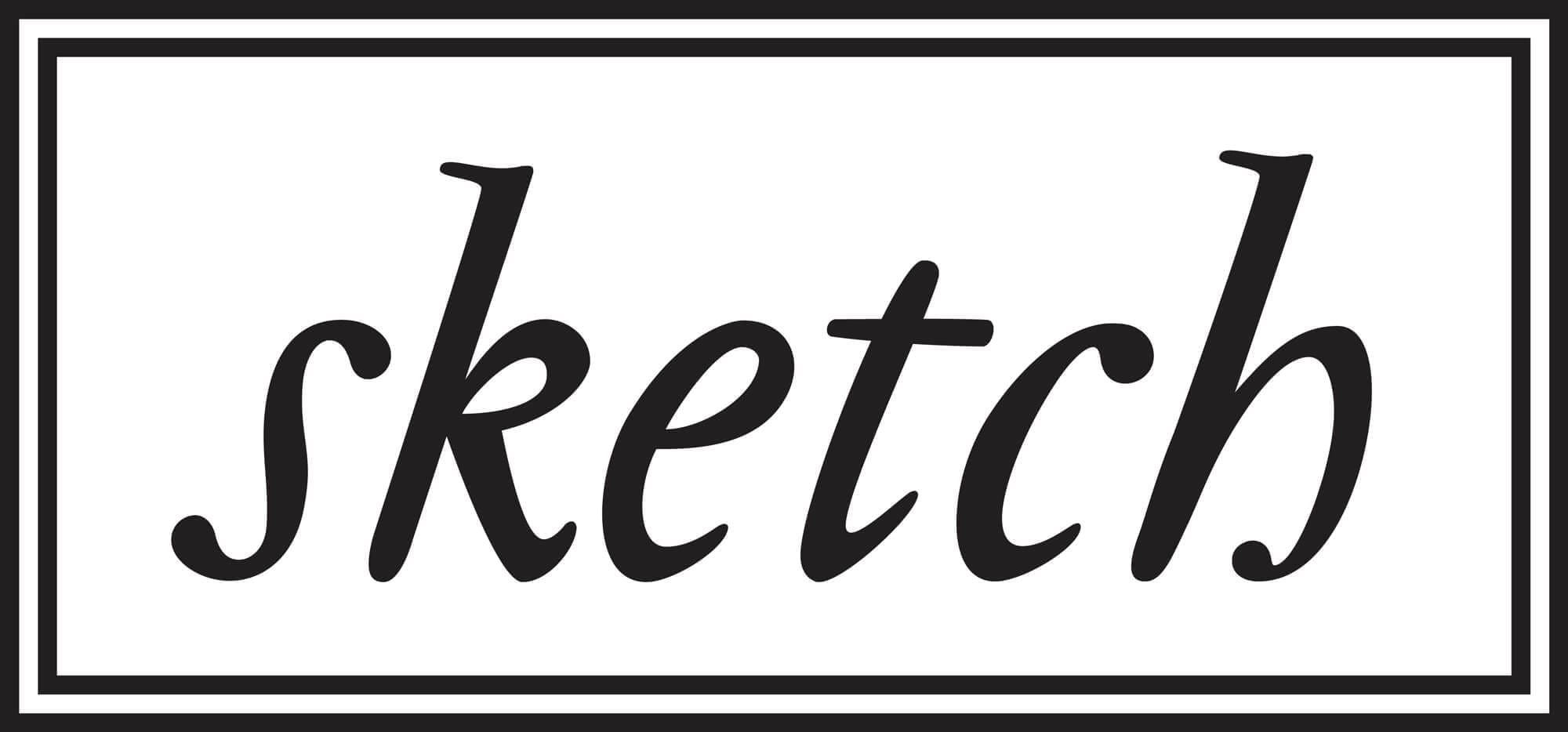 Le logo du restaurant le sketch à londrès, design IchetKar