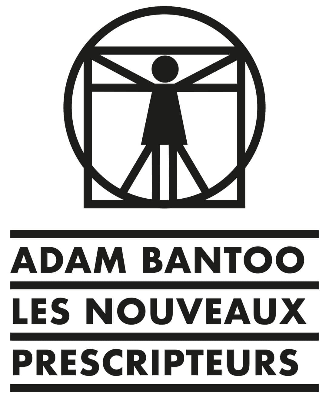 Logo de l'agence de conseil strategique Adam Bantoo, femme de vitruve et typographie futura, design by IchetKar