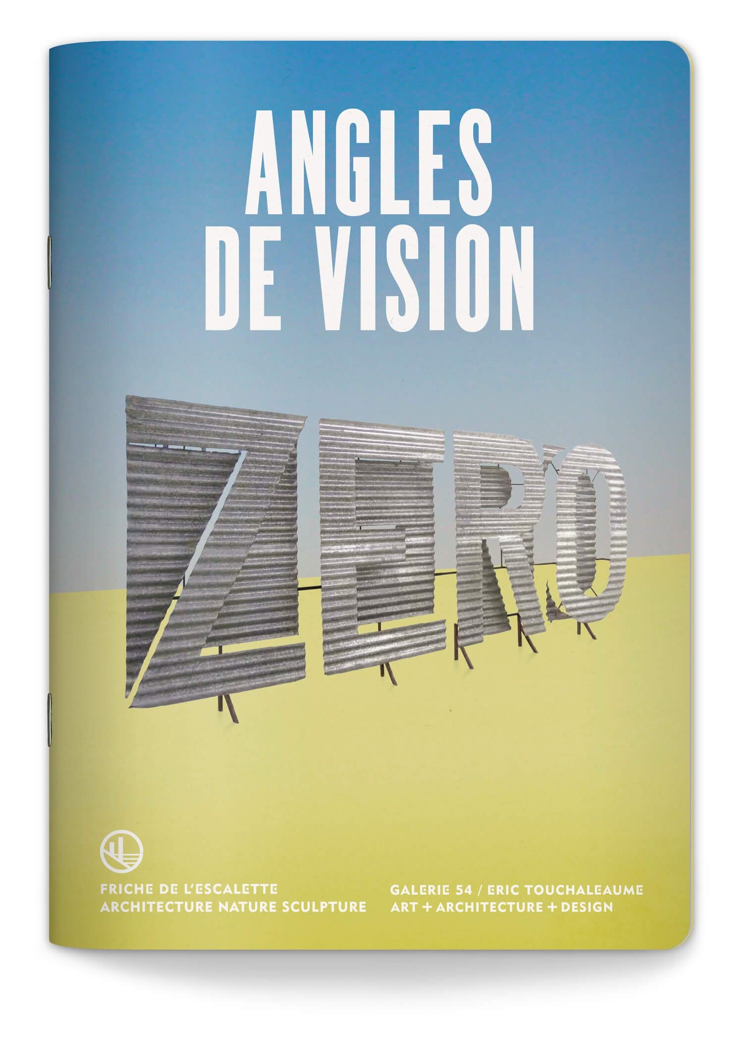 Couverture du livret de la saison 2023 de l'exposition Angles de vision à la Friche de l'escalette à Marseille, design IchetKar