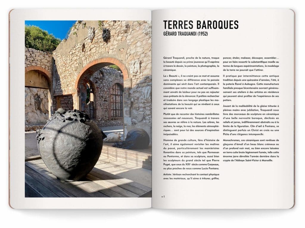 Terres Baroques de Gérard Traquandi, exposé à Marseille à la friche de l'escalette, design du livre IchetKar