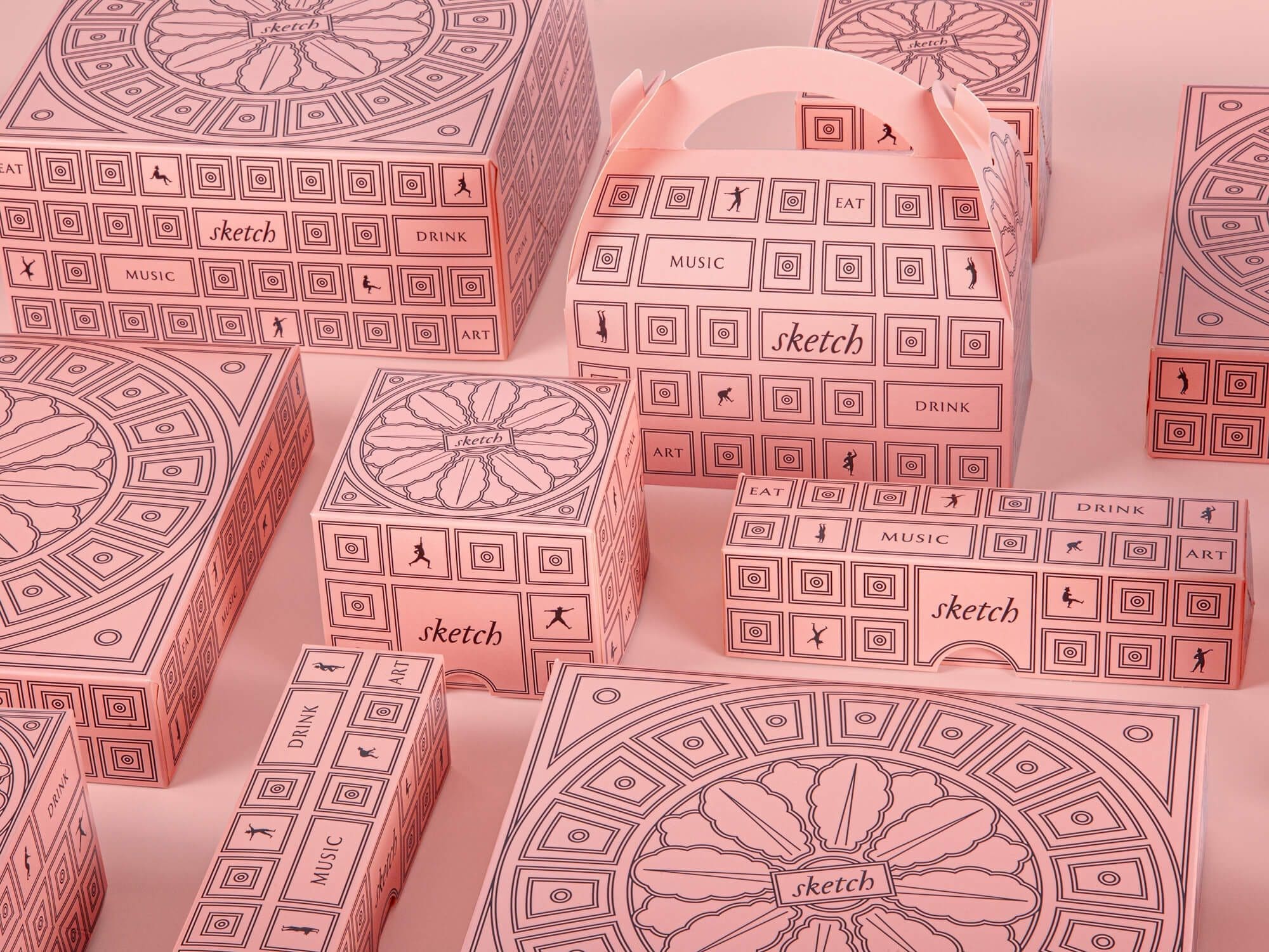take-away design Pink boxes medley by Ich&Kar
