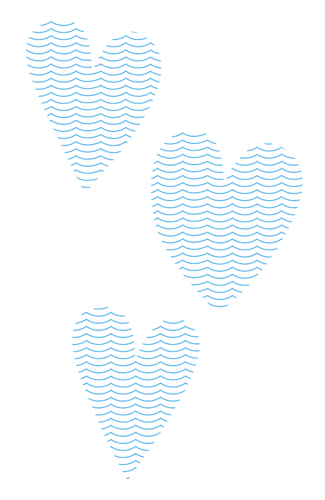 Les coeurs du projet mon lopin de mer d'IFREMER, design ichetkar