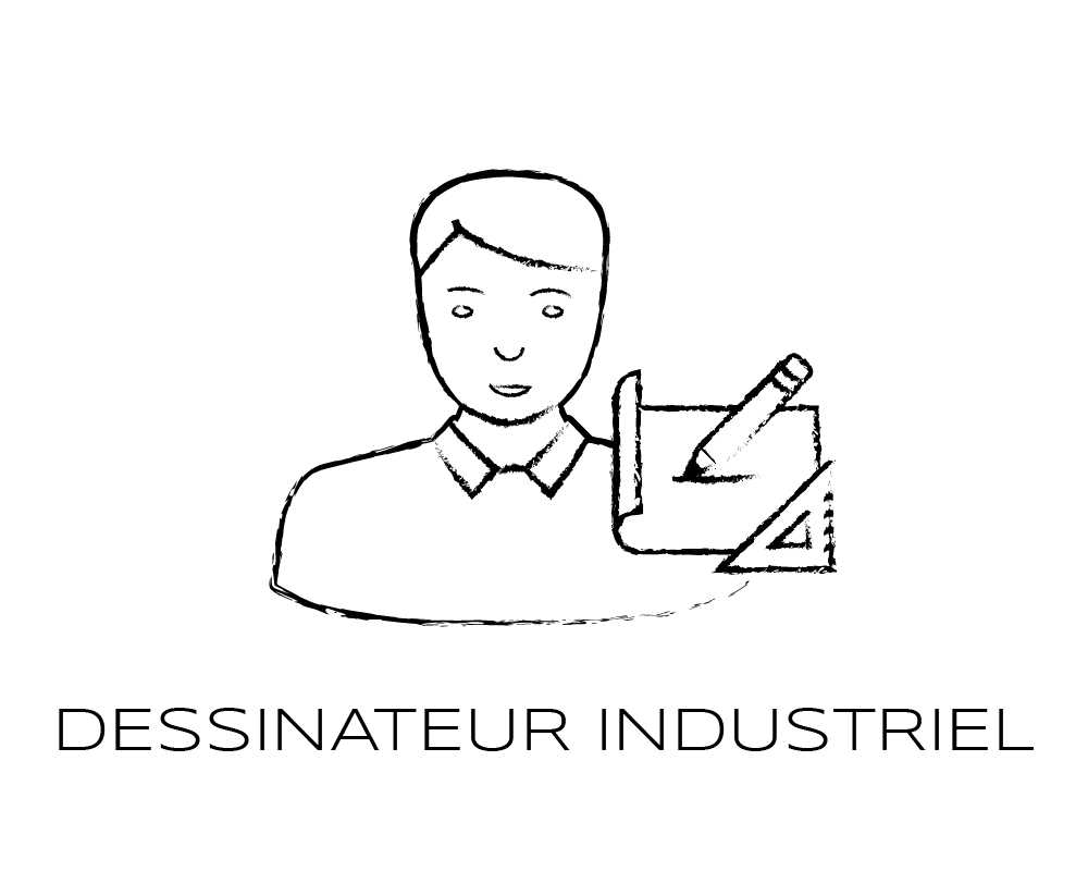 illustrations de dessinateur industriel dessiné par IchetKar pour illustrer les métiers de l'entreprise d'injection plastique Reyflex