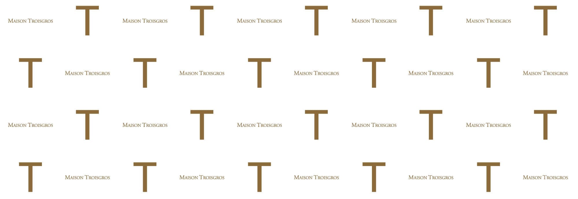Motif de l'identité visuelle du restaurant étoilé Troisgros, design IchetKar