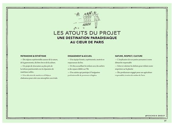 Le Groupe Perchoir fait appel à Ich&Kar pour confectionner un dossier d’appel d’offre ou l’île Daumesnil est en fête.