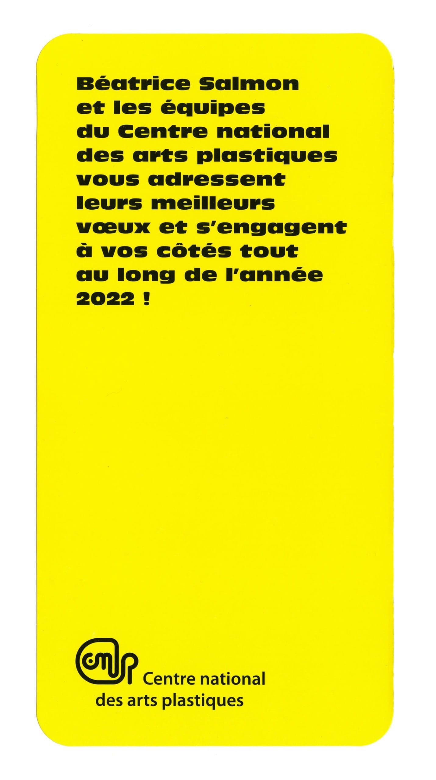 LA carte de voeux memory du centre national des arts plastique, design IchetKar