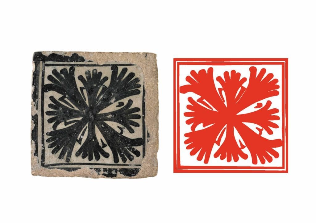 IchetKar dessine des carreaux représentant des éléments en rapport avec l’univers de la marque, de celui de la cuisine et de son chef Marcolino