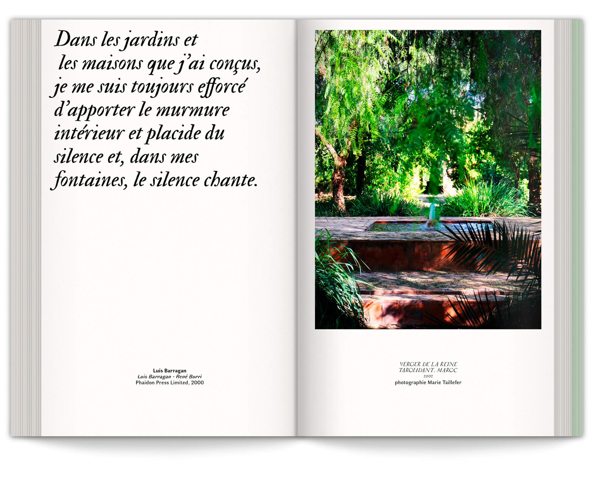 Citations et photographique rythme le manifeste du jardin émotionnel, design graphique IchetKar