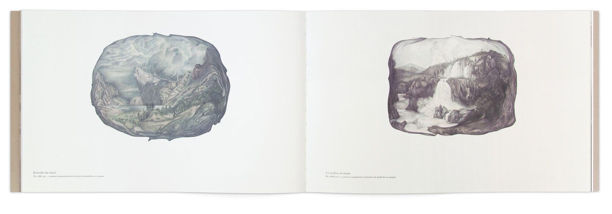 Double page du livre d'artiste d'Hélène Muheim, design graphique IchetKar