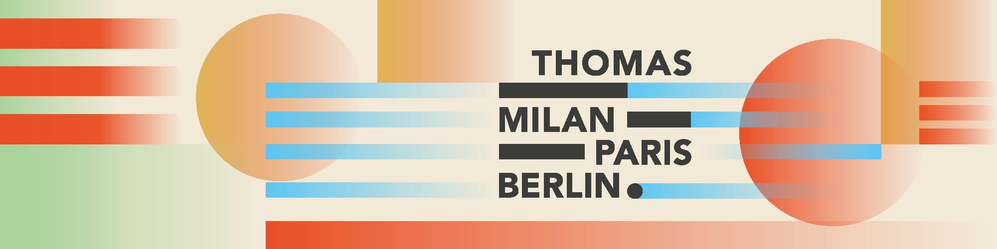 bannière bauhaus pour Thomas milan paris berlin, signé Ich&Kar