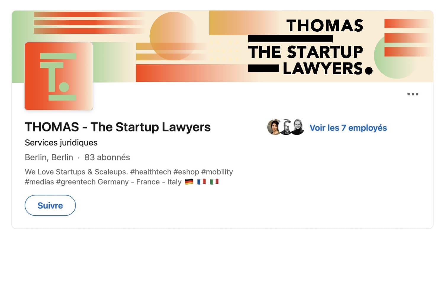identité réseaux sociaux bauhaus pour Thomas the startup lawyers, signé Ich&Kar
