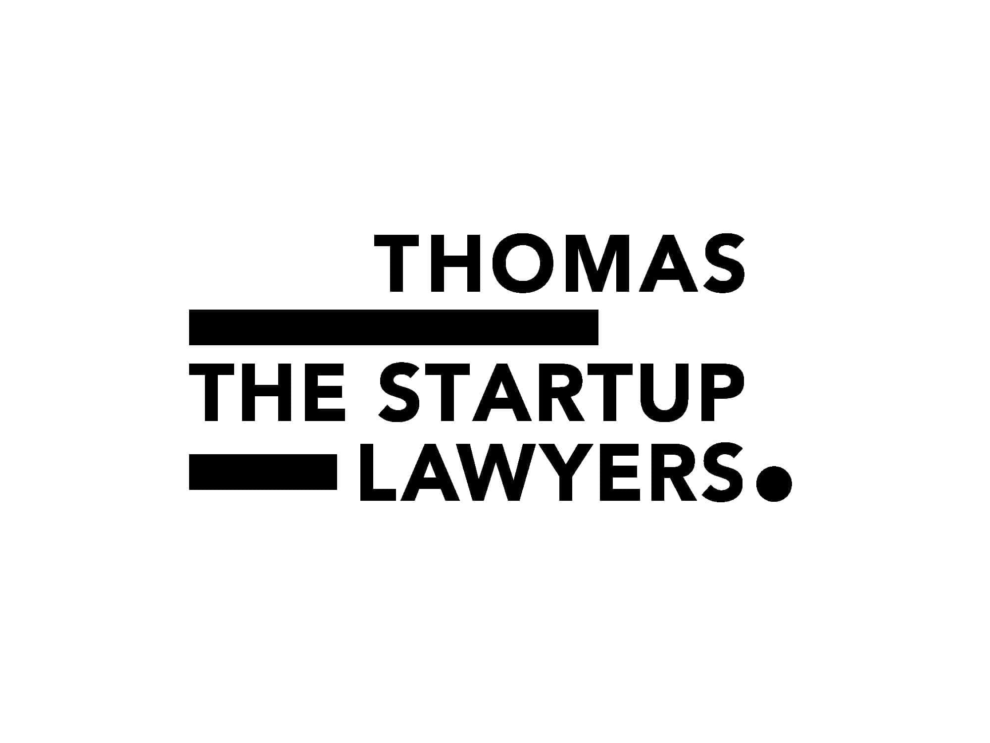 Thomas the startup lawyers extension du logotype de Thomas the startup lawyers. du Ichetkar inspiration Bauhaus
