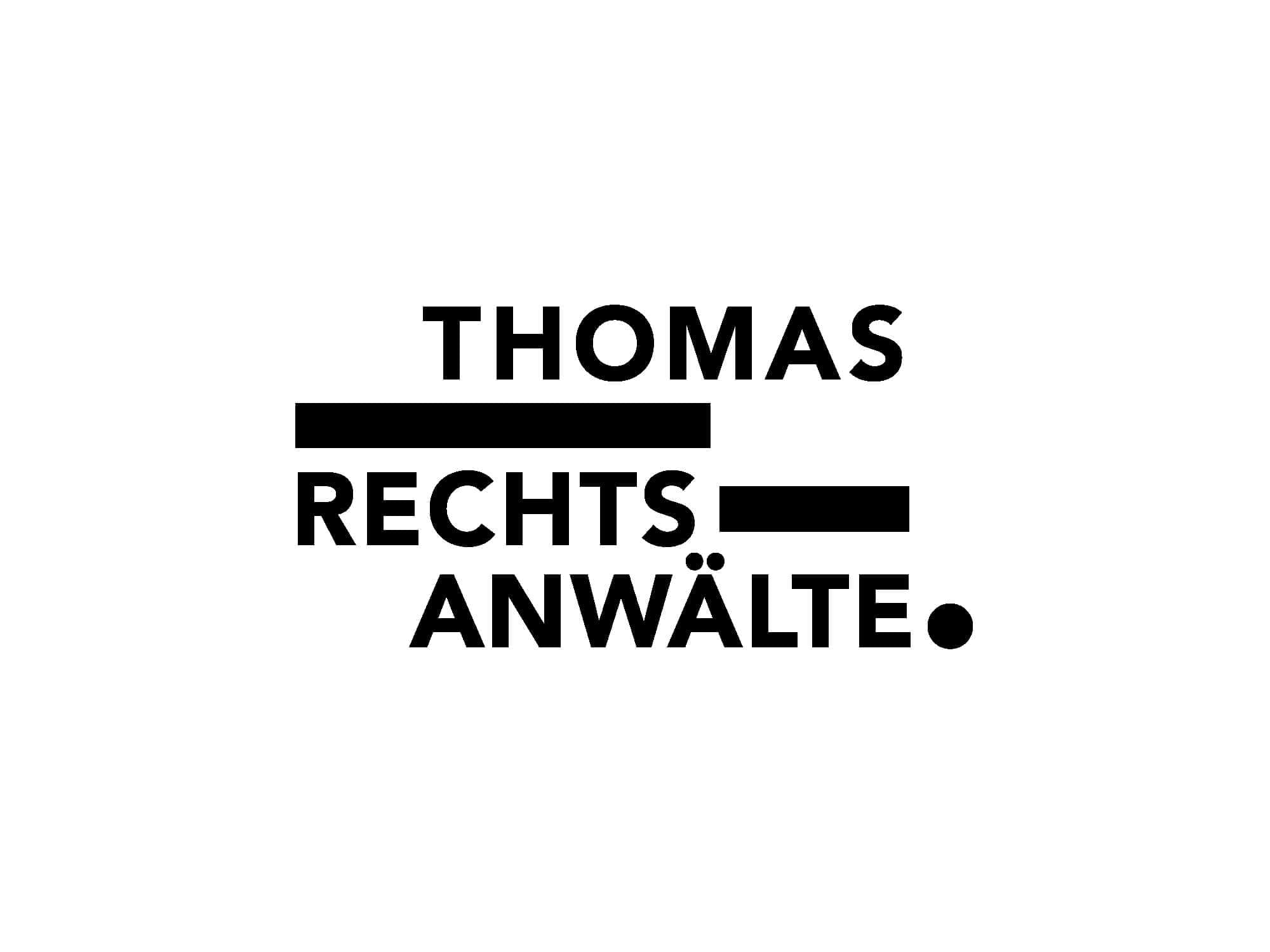 Thomas rechtsanwalte extension du logotype de Thomas the startup lawyers. du Ichetkar inspiration Bauhaus