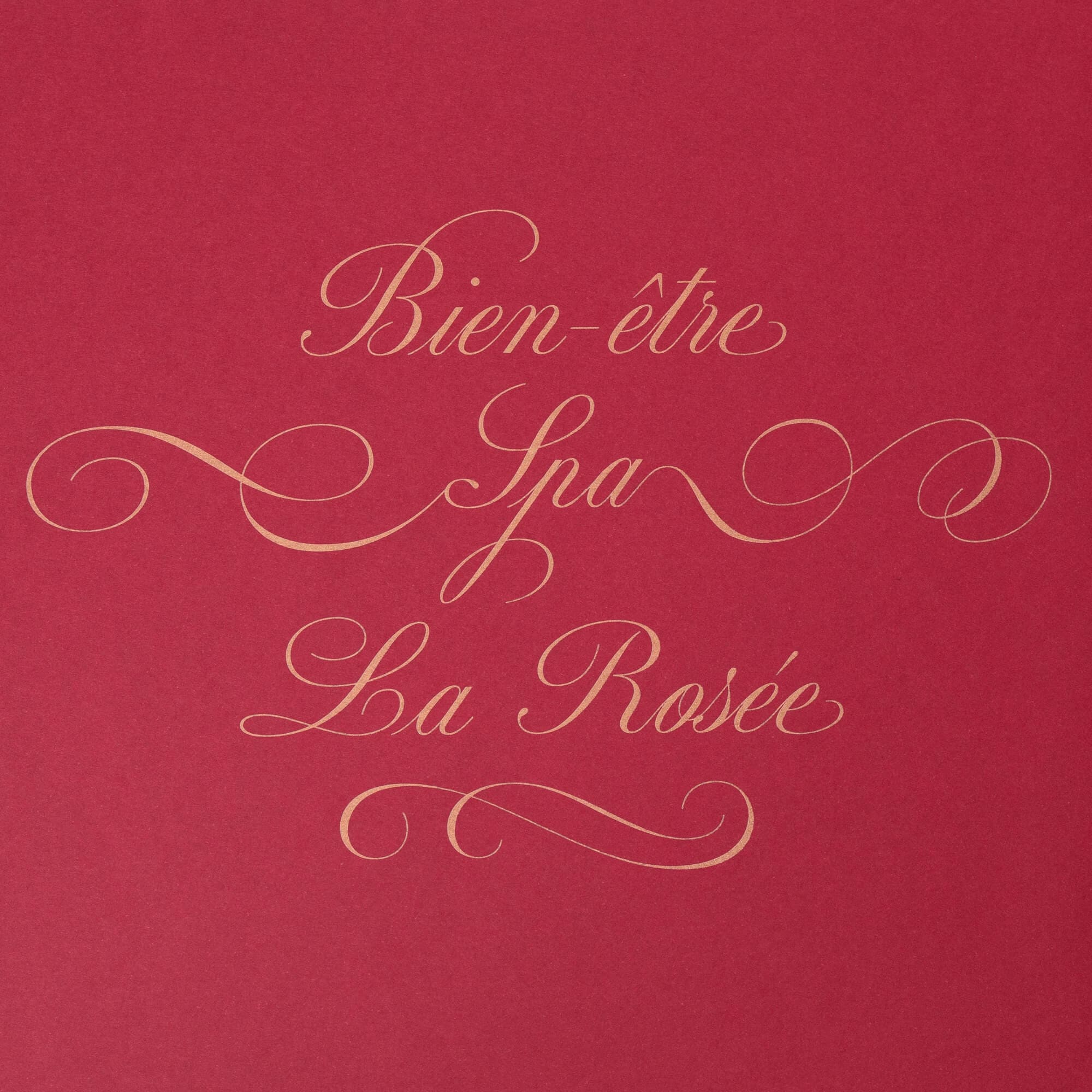 bien être spa la rosée: composition typographique signé IchetKar pour le room book du château Louise de la Vallière, favorite du roi louis XIV
