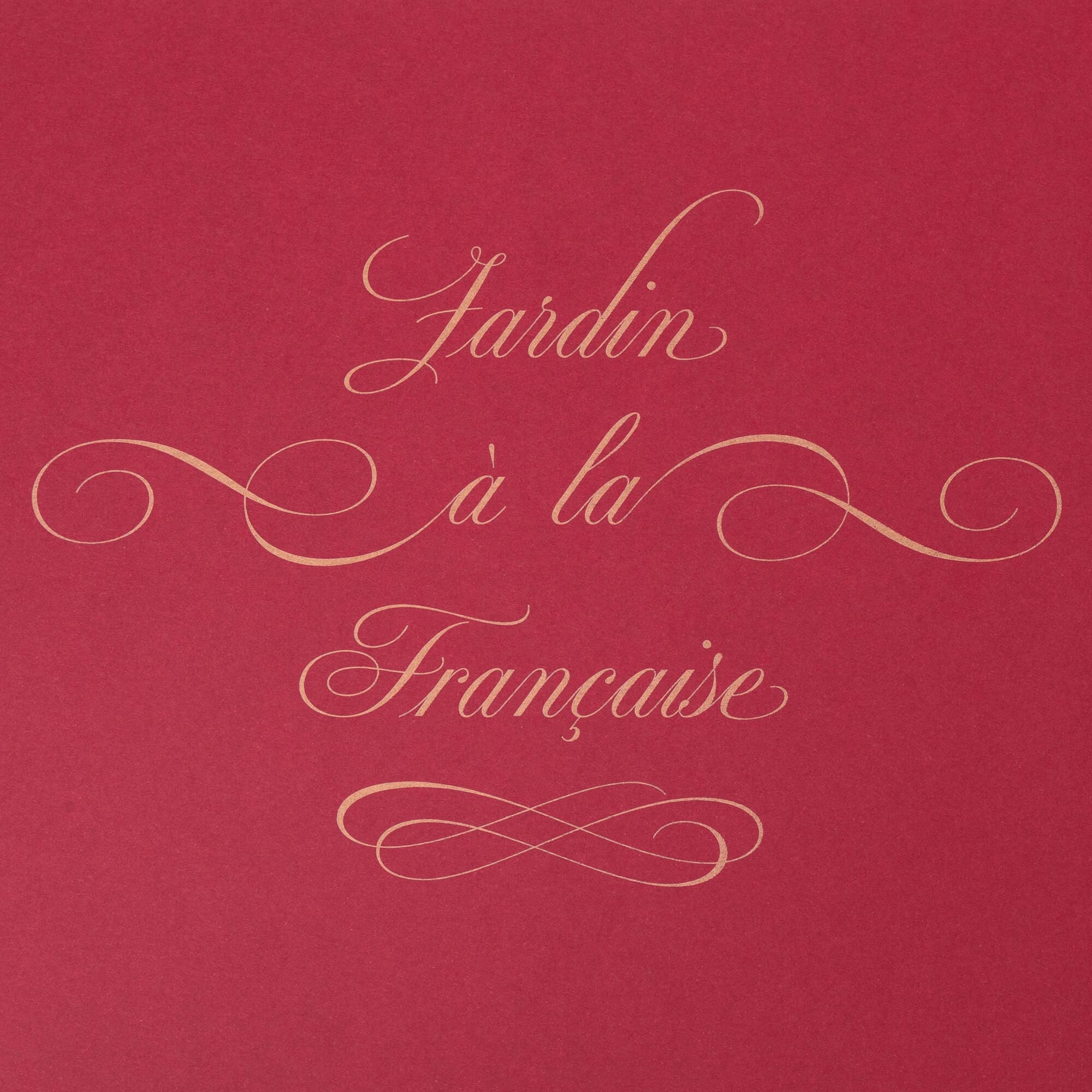 jardin à la francaise : composition typographique signé IchetKar pour le room book du château Louise de la Vallière, favorite du roi louis XIV