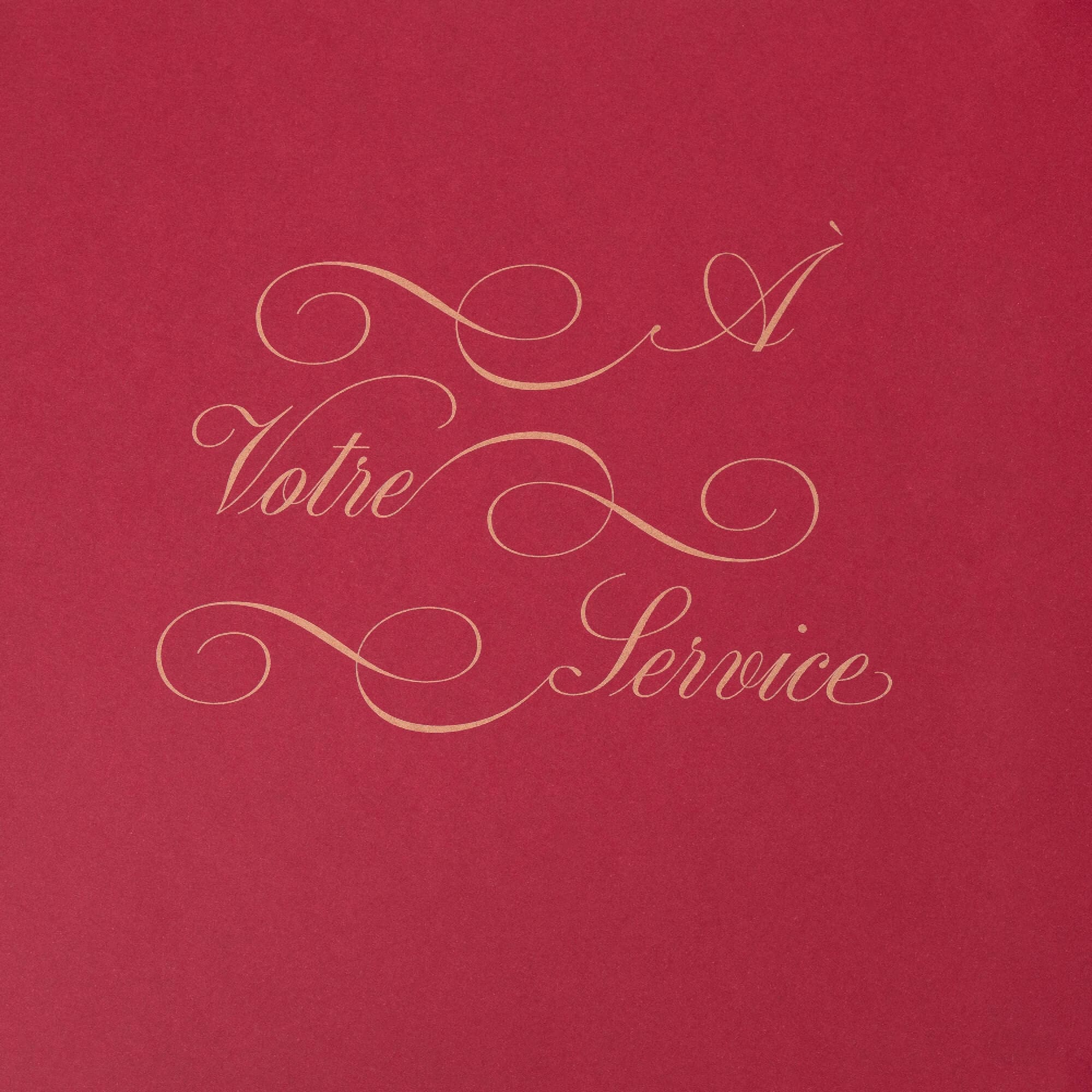 A votre service : composition typographique signé IchetKar pour le room book du château Louise de la Vallière, favorite du roi louis XIV