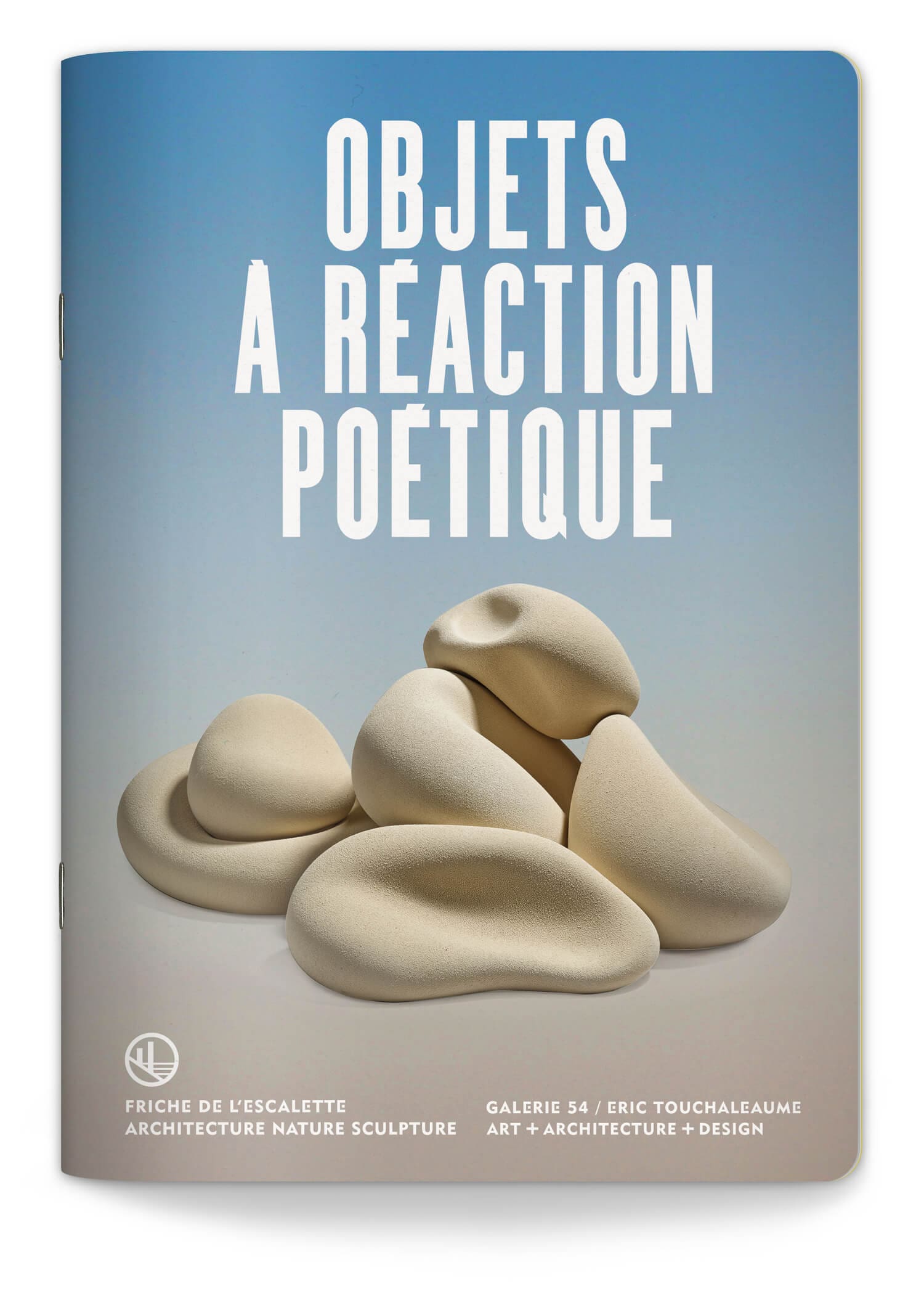 Couverture du livret de la saison 2022 de l'exposition Objets à réaction poétique à la Friche de l'escalette à Marseille, design IchetKar