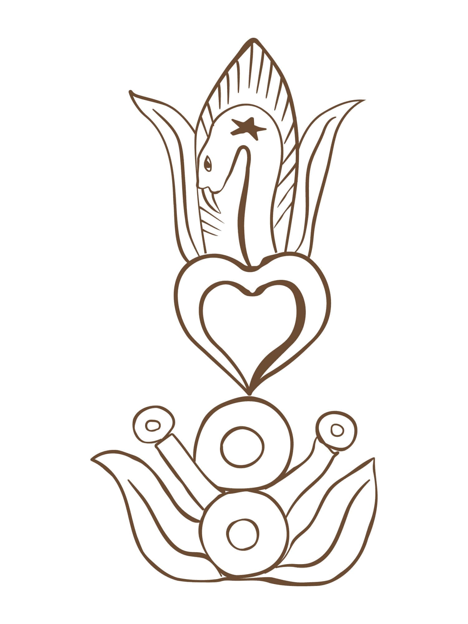 Le hiéroglyphe "Sacred Intuition" par Ichetkar est un symbole aztèque empreint de la culture mexicaine, créé pour le spa Esperanza.