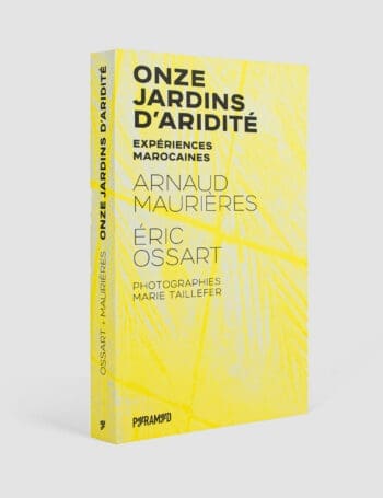 Couverture du livre Onze jardins d'aridité d'Ossart + Maurières, édition Pyramyd, design IchetKar